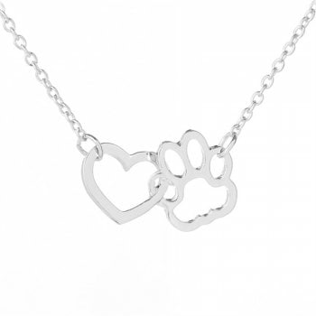 Dog Claw Heart Type Alloy Short Pendant Necklace