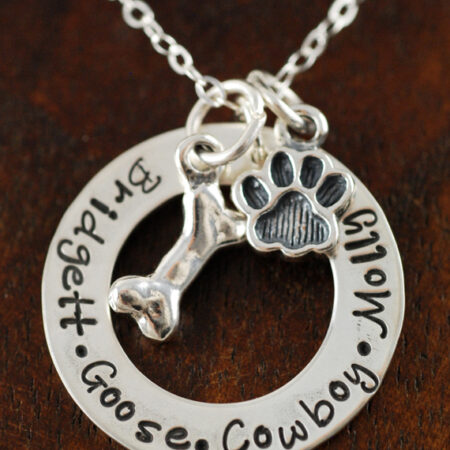 Dog Lover Hand Stamped Necklace