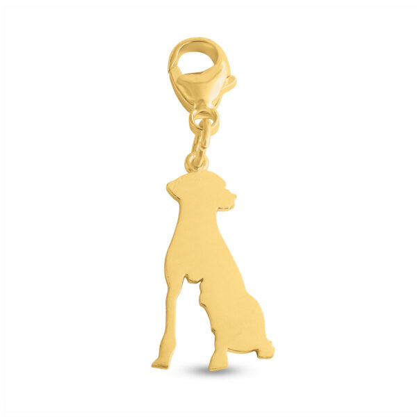 Dog Silhouette Pendant with a Lobster Claw Clasp #14K Gold Plated over 925 Sterling Silver #Azaggi P0360G_pc