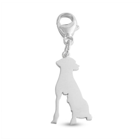 Dog Silhouette Pendant with a Lobster Claw Clasp #925 Sterling Silver #Azaggi P0360S_pc