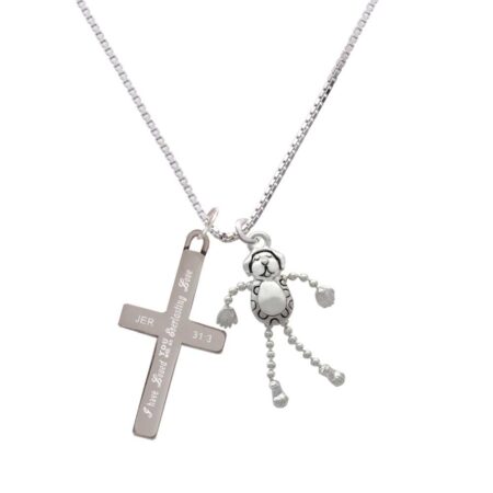 Dog with 4 Dangle legs - Everlasting Love - Cross Necklace