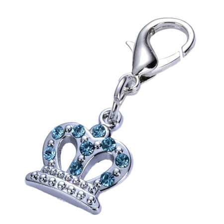 Fashion Alloy Rhinestone Crown Pendant Pet Dog Collar Necklace Charm Jewelry