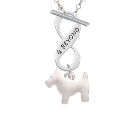 Flat Scottie Dog Infinity and Beyond Toggle Necklace