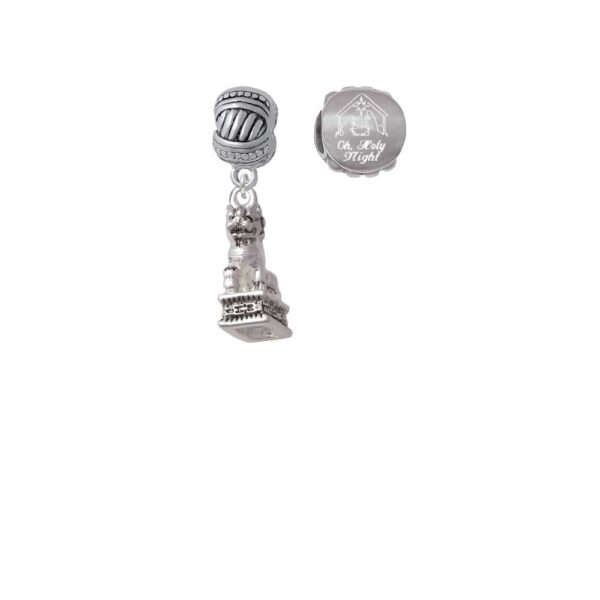 Fu Dog Come Let us Adore Him Charm Beads (Set of 2)