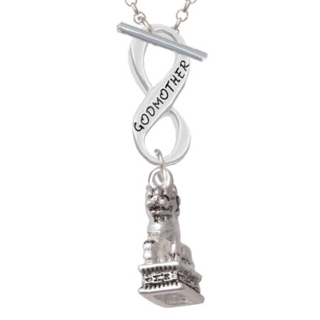 Fu Dog Godmother Infinity Toggle Necklace