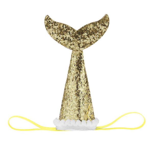 Glitter Sequins Dogs Fish Tail Cup Headwear Elastic Costume Party Headband