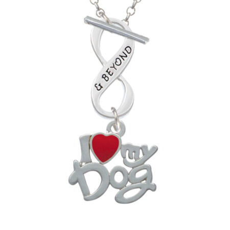 I Heart My Dog Infinity and Beyond Toggle Necklace