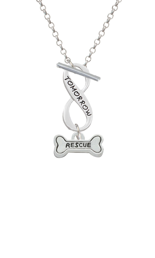 Mini ''Rescue'' Dog Bone Today Tomorrow Infinity Toggle Necklace