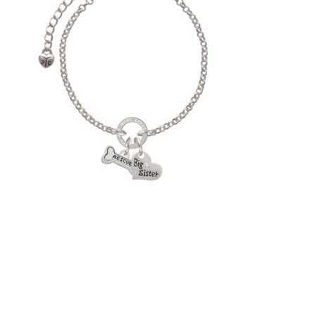 Mini ''Rescue'' Dog Bone You Are Loved Circle Bracelet