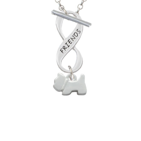 Mini Scottie Dog Friends Infinity Toggle Necklace