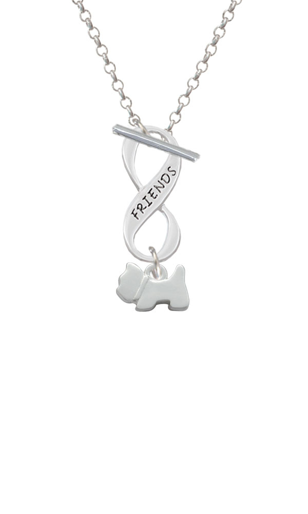 Mini Scottie Dog Friends Infinity Toggle Necklace