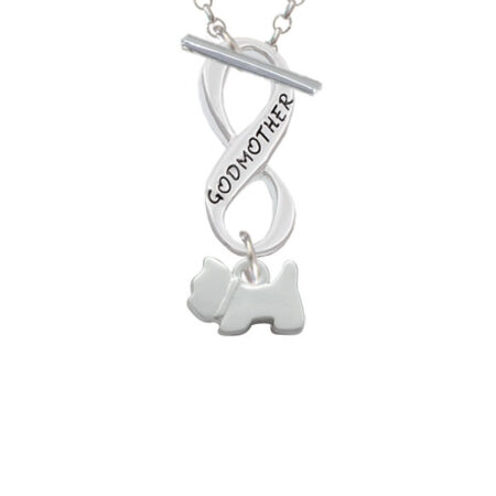 Mini Scottie Dog Godmother Infinity Toggle Necklace