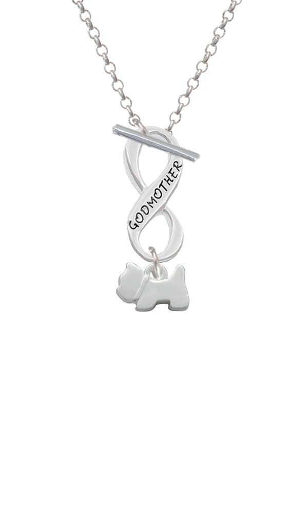 Mini Scottie Dog Godmother Infinity Toggle Necklace