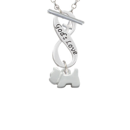 Mini Scottie Dog God's Love Infinity Toggle Necklace