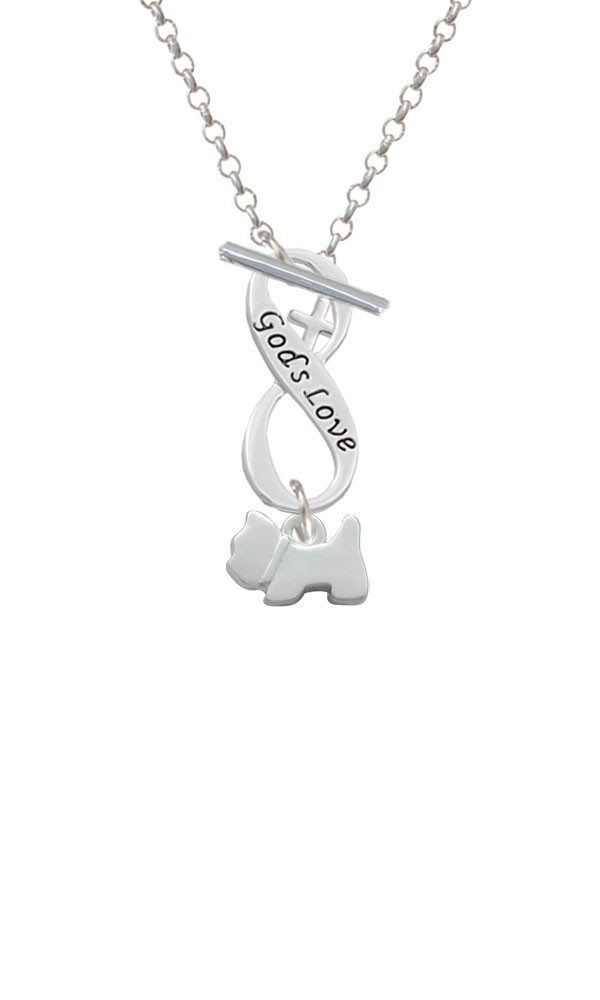 Mini Scottie Dog God's Love Infinity Toggle Necklace
