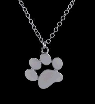 New Necklace Tassut Cat Dog Paw Animal Necklace Women Pendant Long Cute Delicate Statement Necklace Party Gift - silver