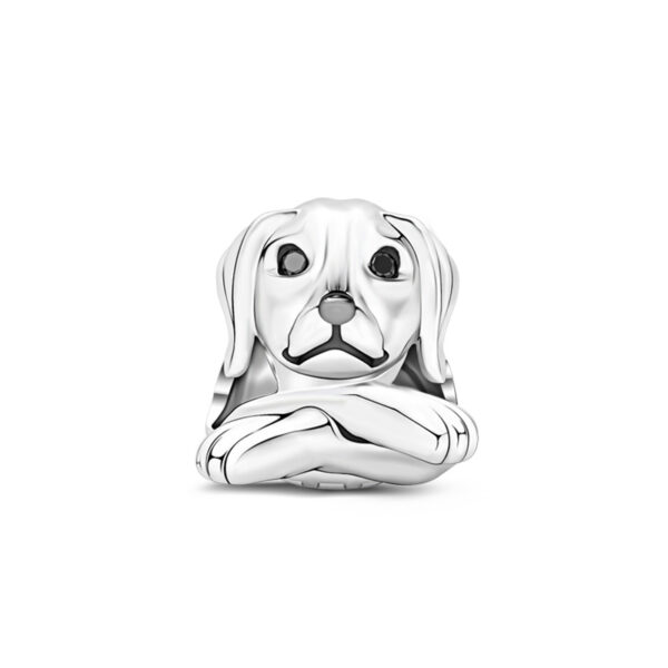 Obedient Dog Charm Sterling Silver