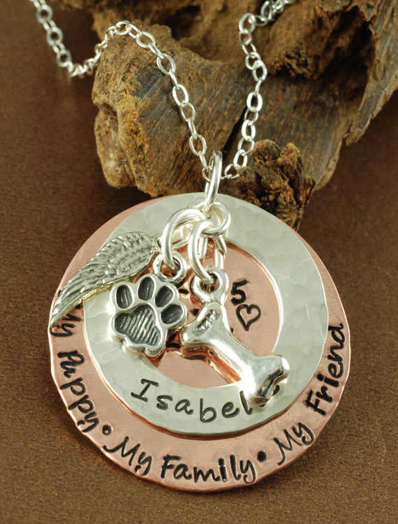 Personalized Dog Lover Necklace with Charms