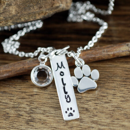 Personalized Dog Mom Necklace, Dog Paw Jewelry, Dog Paw Necklace, Dog Lover Jewelry, Paw Print Necklace, Pet Jewelry, Dog Mom Jewelry