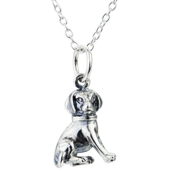 S925 Sterling Silver Necklace Occidental Silver dog Pendant