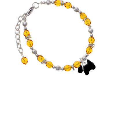 Black Scottie Dog Yellow Beaded Bracelet