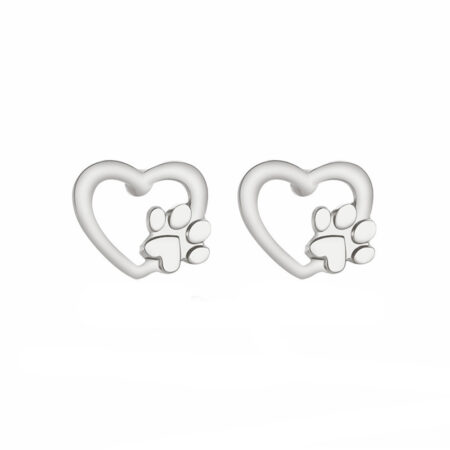 Cute Silver Gold Bear Stud Earring Cat Dog Paw Claw Earrings For Women Animal